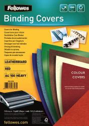 Fellowes Delta A4 Papier Rot 100 Stück[e] (A4 Leatherboard Covers Red 100pk [FSC])