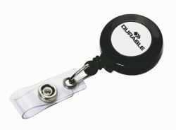 Durable 8152-58 Plastic 10 pc[s] (Durable Secure Retractable Clip Badge Reel for ID Cards PK10 Black)