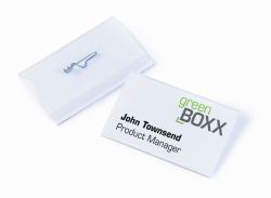 Durable Name badge 54x90 mm with curved pin (Durable Pin Name Badge 54x90mm [50])