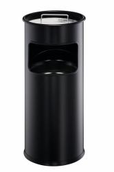 Durable 3330 Rund Schwarz Metall (Durable Round Ashtray Bin 17L Black)