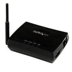 StarTech.com 1 Port USB Wireless N 150 Mbit/s AirPrint Server - 802.11 b/g/n (1 PORT USB WIRELESS PRINT SERVER)