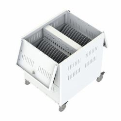 Loxit 7465 Wagen / Schrank für das Management mobiler Geräte Wagen zur Verwaltung tragbarer Geräte Weiß (7465 - TabCart 30 Sync & Charge for iPad iPad mini & 7" - 10" Tablets)