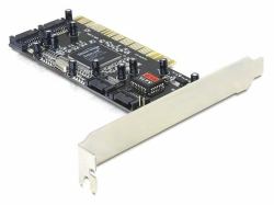 DeLOCK Controller SATA, 4 port w/ Raid (Delock Controller SATA, 4 port with Raid - Speichercontroller [RAID] - 4 Sender/Kanal - SATA 1.5Gb/s - RAID 0, 1, 0+1 - PCI)