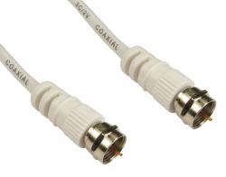 Cables Direct Coaxial F 0.5m (CDL 0.5m F Connectors - White)