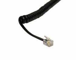 Cables Direct RJ-10, 5m Schwarz (CDL 5m Coiled Handset Cord - Black)