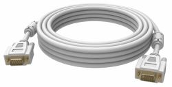 Vision 2x VGA 15-pin D-Sub, 10m cavo VGA VGA [D-Sub] Bianco (10 m VGA cable - gold plated connectors - ferrite cores both ends - VGA [m] to VGA [m] - outer diameter 8.0 mm - 28 awg - white)