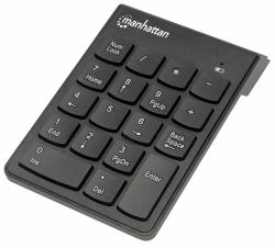 Manhattan 178846 Numerische Tastatur Laptop / PC RF Wireless Schwarz (Numeric Keypad, Wireless [USB-A], 18 Full Size Keys, Black)