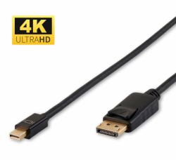 Microconnect DP-MMG-100MB cavo DisplayPort 1 m Mini DisplayPort Nero (4K Mini Displayport to - Displayport Cable 1m 1.2v - Black, Resolution : 4K*2K@60Hz, Gold-plated connectors - Warranty: 300M)