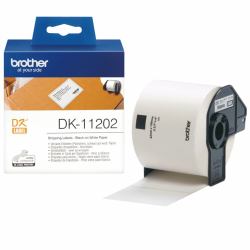 Brother DK-11202 Etiketten erstellendes Band Schwarz auf weiss (DK SINGLE LABLE ROLLS - F/ QL-500/550 300PCS/RL 62X100)
