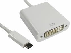Cables Direct USB3C-DVICAB USB graphics adapter 1920 x 1080 pixels White (CDL 15CM USB TYPE C M - DVI F ADAP)