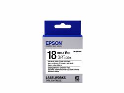 Epson Etikettenkassette LK-5WBW - Stark haftend - schwarz auf weiß - 18mmx9m (TAPE - LK-5WBW STRNG ADH BLK-/W - WHT 18/9)