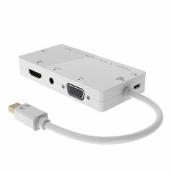 Microconnect MDPDVIHDMIVGAAA laptop-dockingstation & portreplikator Mini DisplayPort Weiß (Mini DP to DVI/HDMI/VGA/Audio - for MacBook Pro iMac Surface - white, resolution: 1920 x 1080P - Warranty...