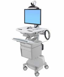 Ergotron StyleView Weiß Flachbildschirm Multimedia-Wagen (STYLEVIEW TELEMEDICINE CART - WITH SINGLE MONITOR SLA EU)