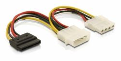 DeLOCK Cable Power SATA HDD > 2x 4pin male/female 0,165 m (Delock - strÃ¸mkabel - SATA strÃ¸m til 4)