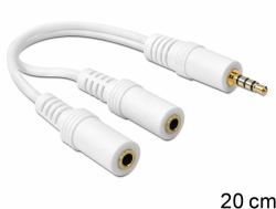 DeLOCK 65447 Audio-Splitter Weiß (Delock audiokabel - 20 cm)