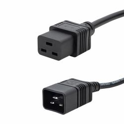 connektgear 27-0091 Stromkabel Schwarz 2 m C20-Koppler C19-Koppler (2M MAINS EXTENSION C20-C19 - HEAVY DUTY)