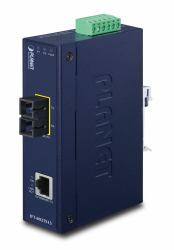 PLANET Media Converter, Singlemode 10/100Base-TX to 100Base-FX SC Connector, Up to 15km (IFT-802TS15 network media - converter 100 Mbit/s 1310 nm - Single-mode Black MOQ 300 pcs Fast Ethernet Media...