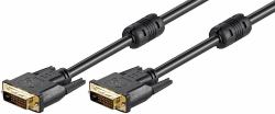 Microconnect MONCC2F DVI-Kabel 2 m DVI-D Schwarz (DVI-D 24+1-pin w. Ferrit, M-M - Full HD 1080p, Dual Link, 2m - Black, HDTV Resolution max.: 2560 x 1600 Pixel, 60Hz - Warranty: 300M)