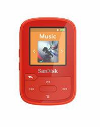 SanDisk SDMX28-016G-G46R MP3-/MP4-Player MP3 Spieler 16 GB Rot (CLIP SPORT PLUS/GLOBAL 16GB - RED)