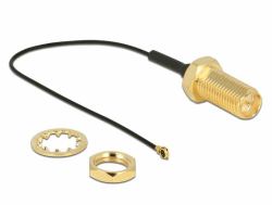 DeLOCK 12465 coaxial cable 0.1 m RP-SMA MHF IV/ HSC MXHP32 Black (Delock antennekabel - 10 cm - sort)