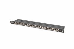 Digitus CAT 6A, Klasse EA High Density Patch Panel, geschirmt (DIGITUS CAT 6A CLASS EA PATCH - PANEL 24-PORT RJ45 05U BLACK)