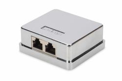 Digitus CAT 6A Konsolidierungsgehäuse 2 Keystone Modul geschirmt, 2-Port (DIGITUS PRO CAT 6A SURFACE - MOUNT BOX 2-PORT)