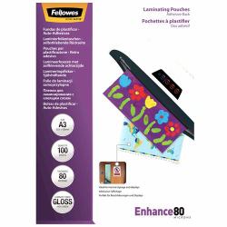 Fellowes 5302302 Laminierfolie A3 100 Stück[e] (Adh Back Lamin Pouch A3 80mic 100pk)