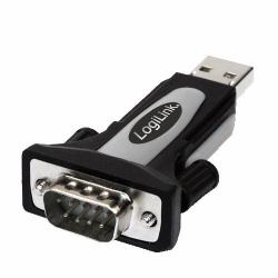 LogiLink AU0034 changeur de genre de câble USB RS232 (USB 2.0 adapter, USB-A/M to - DB9 [RS232]/M, black/grey - AU0034, USB, RS232, Male - Warranty: 12M)