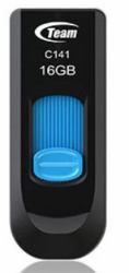 Team Group C141 USB flash drive 16 GB USB Type-A 2.0 Black, Blue (TEAM 16GB C141 BLUE USB MEMORY PEN)