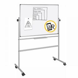 Bi-Office Mobile Lacquered Steel Revolving Board 1200 x 1200mm