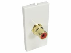 Cables Direct AV-MOD1RCARD Steckdose RCA Weiß (CDL 1x RCA [Red] Euromod -Coupler)