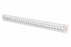 Digitus Panel de conexiones modular ® para conector Keystone 1U de montaje en bastidor - descargado (MODULAR PATCH PANEL - 1U/ 19IN/ GREY LABEL FIELD)