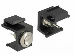 DeLOCK 86402 conector Keystone LED Negro, Acero inoxidable (Delock modular indlÃ¦g)
