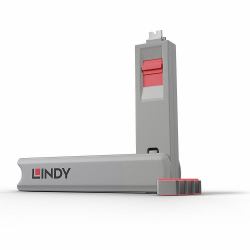 Lindy 40425 Schnittstellenblockierung Schnittstellenblockierung + Schlüssel USB Typ-C Pink 5 Stück[e] (USB TYPE C PORT BLOCKER - KEY-PACK OF 4 BLOCKERS PINK)