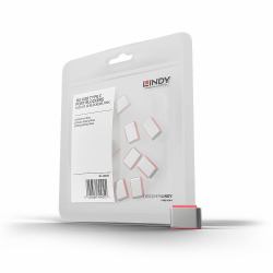 Lindy 40437 Schnittstellenblockierung USB Typ-C Pink 10 Stück[e] (USB TYPE C PORT BLOCKERS - 9WITHOUT KEY]-PACK OF 10 PINK)