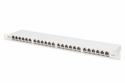 Digitus CAT 6A, Klasse EA High Density Patch Panel, geschirmt (DIGITUS CAT 6A CLASS EA PATCH - PANEL 24-PORT RJ45 0.5U GREY)