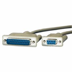 ROLINE Druckerkabel 9pol. BU - 25pol. ST 1,8m (Serial Printer Cable, Db9 F - - Db25 M 1.8 M - Warranty: 12M)