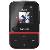 SanDisk Clip Sport Go Lettore MP3 32 GB Nero, Rosso (SanDisk Clip Sport Go - Lettore digitale - 32 GB - rosso)