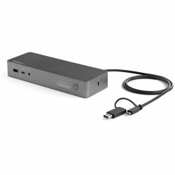 StarTech.com Universale Laptop Dockingstation, Hybrid USB-C & USB-A Dock, Dual 4K DP & HDMI, 100W PD, Mac / Windows / Chrome OS, 4x USB 5Gbps Hub, GbE (Startech USB-C & USB-A Dock, Hybrid Universal...