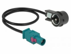 DeLOCK 85722 Netzwerk-Antennen-Zubehör Anschlusskabel (Delock Antennenkabel FAKRA Z Stecker > ISO Stecker RG-174 30 cm schwarz)