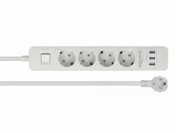 DeLOCK 11206 multiprise 1,5 m 4 sortie[s] CA Intérieur Blanc (Delock Extension Socket - stikdÃ¥se - 4)