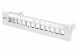 Digitus Modulares Patch Panel, 12-Port (MODULAR PATCH PANEL 12-PORT1U - 1UBLANK254MM RACK MOUNTGREY)