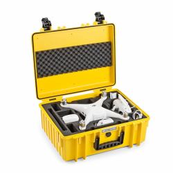 B&W Cases 6000/Y/DJI4P Hülle für Kameradrohnen Hard-Case Gelb (B&W International type 6000 Storage Case [Case] for Drone, Accessories, Monitor, Remote Control, Battery)