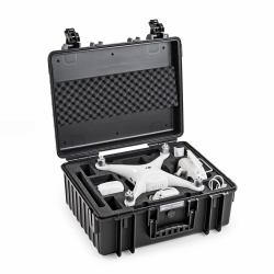 B&W Cases 6000/B/DJI4P Hülle für Kameradrohnen Hard-Case Schwarz (B&W International type 6000 Storage Case [Case] for Drone, Accessories, Monitor, Remote Control, Battery)