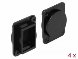 DeLOCK 86504 Steckdosensicherung Schwarz 4 Stück[e] (D-Type Abdeckung schwarz 4 StÃ¼ck Delock)