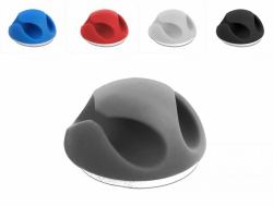 DeLOCK 18296 cable organizer Desk/Wall Cable holder Black, Blue, Grey, Red, White 10 pc[s] (Delock Mini with 2 feed-throughs - kab)