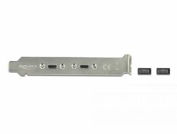 DeLOCK Slotblech mit 2 x USB Type-C Port (Aktives DisplayPort Kabel, 8K 60 Hz, 10 m, Monitor, Video Display AV)