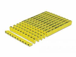 DeLOCK 18303 Kabelklammer Gelb 260 Stück[e] (Kabelmarker Clips 0-9 farbig 100-teilig, Verbindung)