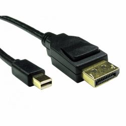 Cables Direct CDLMDP8K-005MK DisplayPort-Kabel 0,5 m Mini DisplayPort Schwarz (CDL 0.5mtr MDP to DP t v1.4 8K)