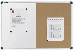 Nobo Elipse Kombiboard 120x90 Filz/Weisswand (Nobo 1902258 Classic Combi Felt Steel Noticeboard 1200x900mm)